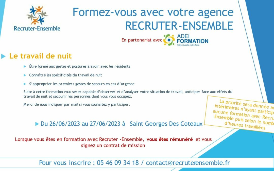 Formation « Le travail de nuit »