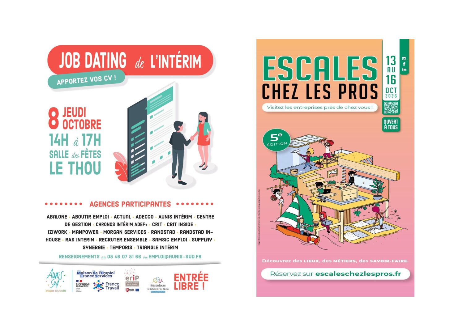 📅🤝 Deux événements, une même dynamique : recruter, rencontrer, découvrir ! 🔎💼
